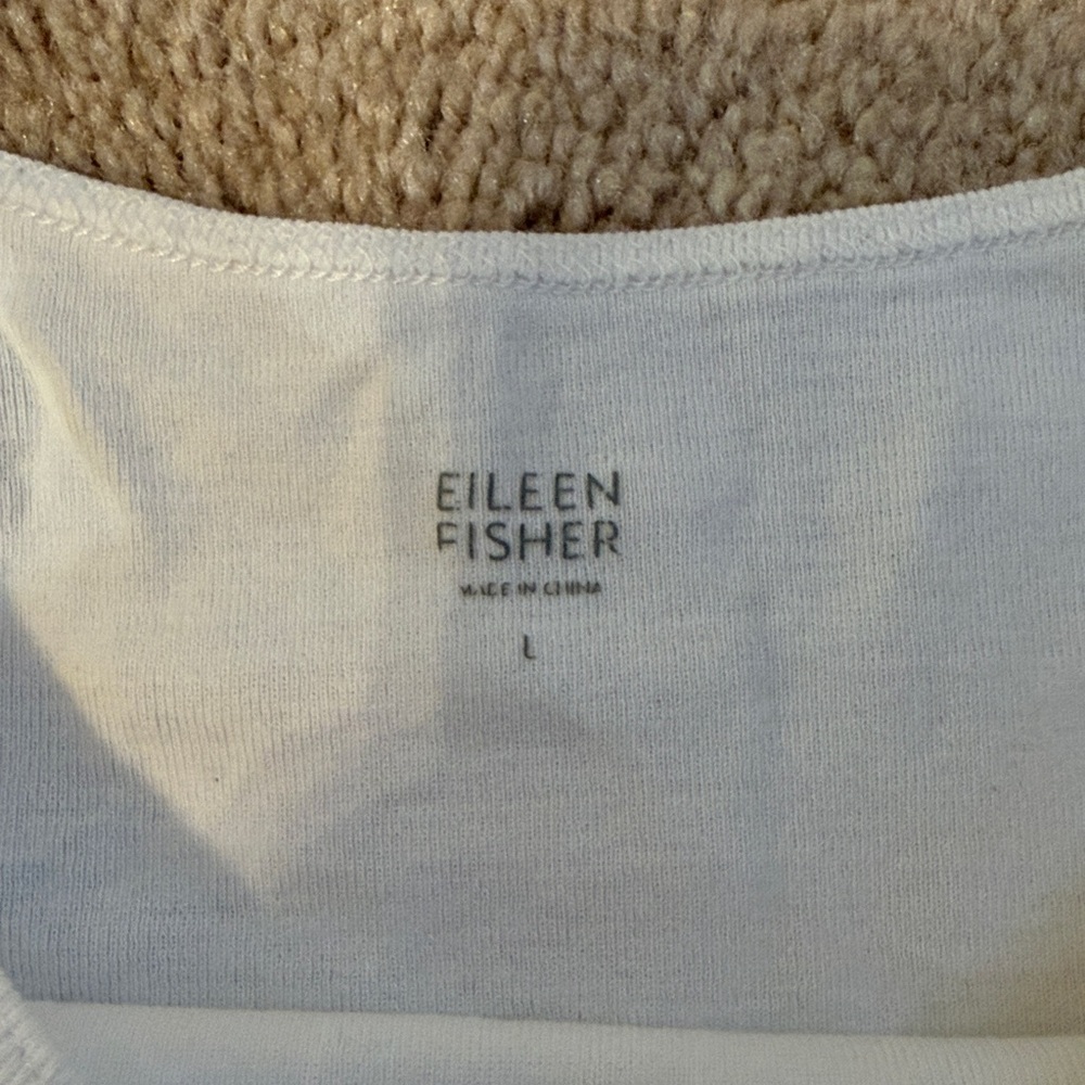 Eileen Fisher Ladies White Tank Top L - Picture 2 of 6